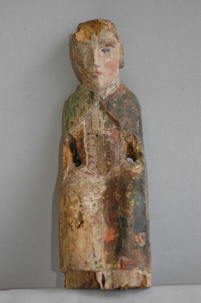 statue : Vierge à l'enfant, vue partielle