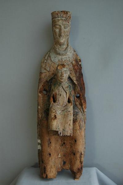 statue : Vierge à l'enfant, vue générale