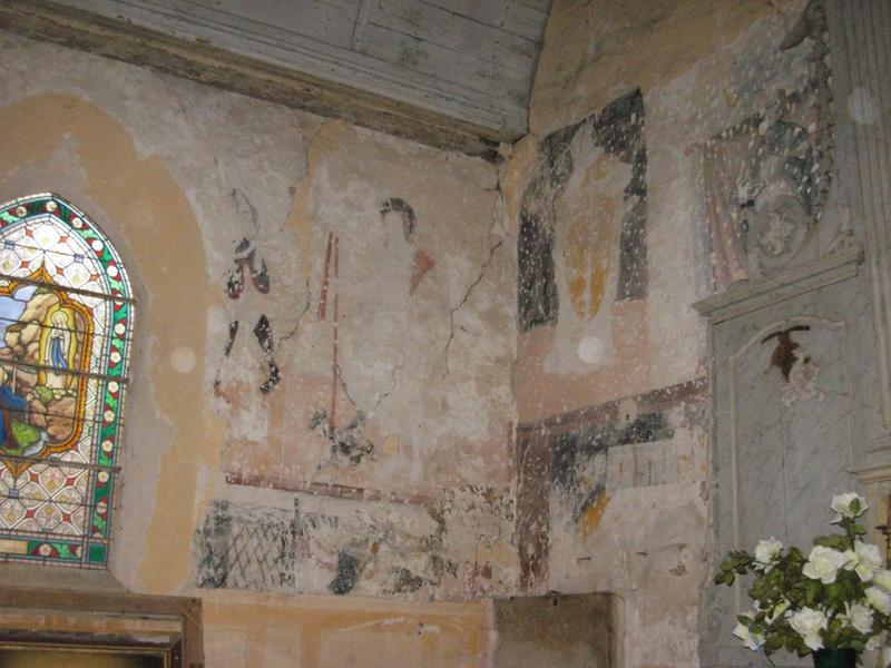 peinture monumentale, chapelle nord, vue partielle