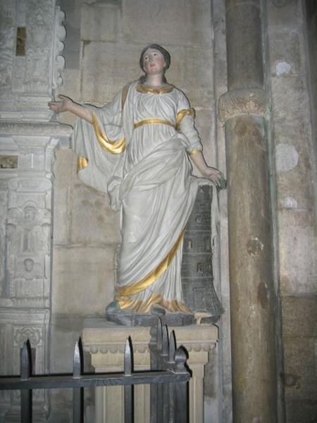 statue : sainte Barbe, vue générale