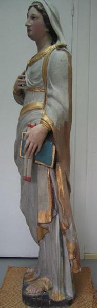 statue : sainte Thérèse, vue générale, profil gauche