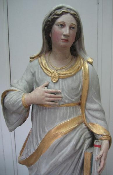 statue : sainte Thérèse, vue partielle