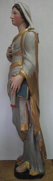 statue : sainte Thérèse, vue générale, profil gauche