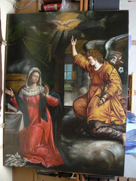 tableau : l'Annonciation, vue générale - © Ministère de la Culture (France), Médiathèque du patrimoine et de la photographie, tous droits réservés
