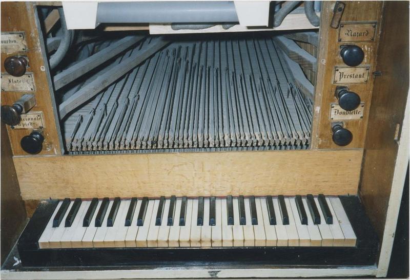 orgue de tribune, détail de la console