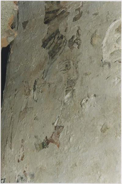 peinture monumentale, détail, embrasure de la baie, côté droit