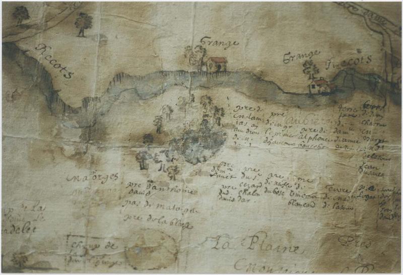 carte des paroisses, détail