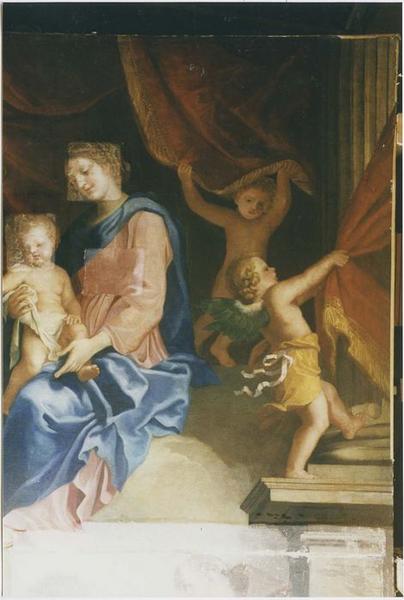 tableau : Apparition de la Vierge à sainte Scholastique, détail