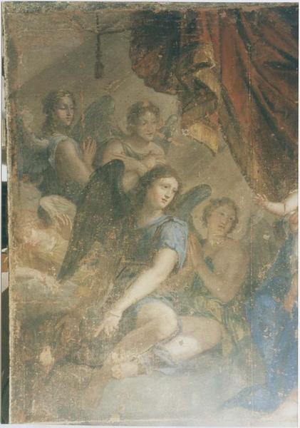 tableau : Apparition de la Vierge à sainte Scholastique, détail