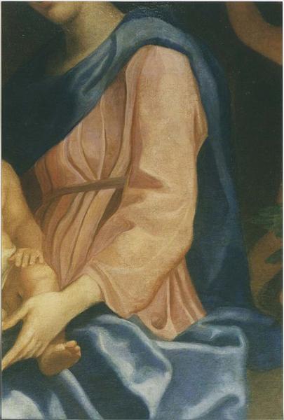 tableau : Apparition de la Vierge à sainte Scholastique, détail