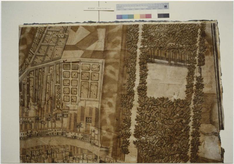 carte (plan topographique) : La ville de Ligny en 1791, détail