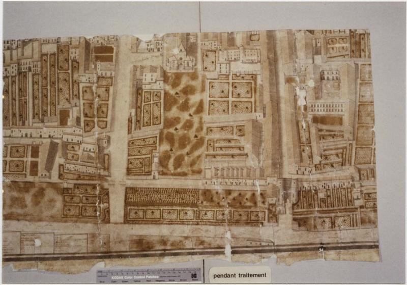 carte (plan topographique) : La ville de Ligny en 1791, détail