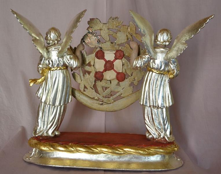 statues-reliquaires : Anges et châsse de sainte Amérine, vue générale du revers