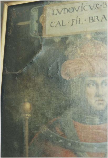 tableau : Portrait en pied de Louis le bègue fils de Charles le chauve, détail