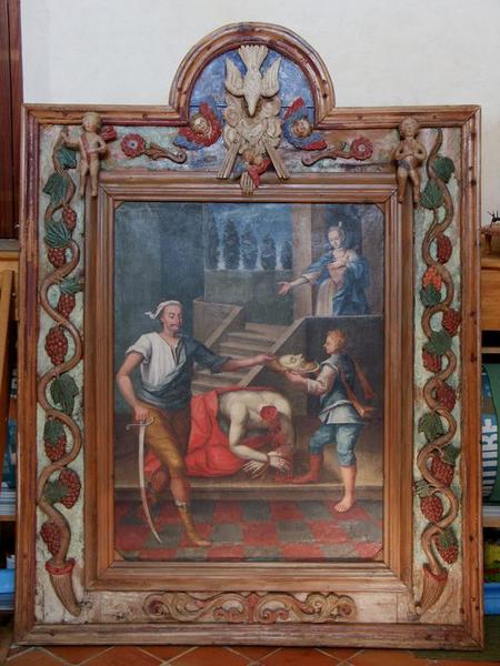 tableau et son cadre : la Décollation de saint Jean-Baptiste, vue générale - © Ministère de la Culture (France), Médiathèque du patrimoine et de la photographie, tous droits réservés