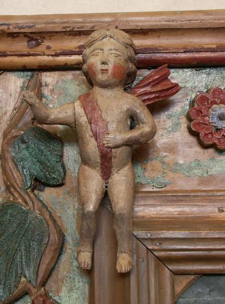tableau : la Décollation de saint Jean-Baptiste, détail du cadre - © Ministère de la Culture (France), Médiathèque du patrimoine et de la photographie, tous droits réservés