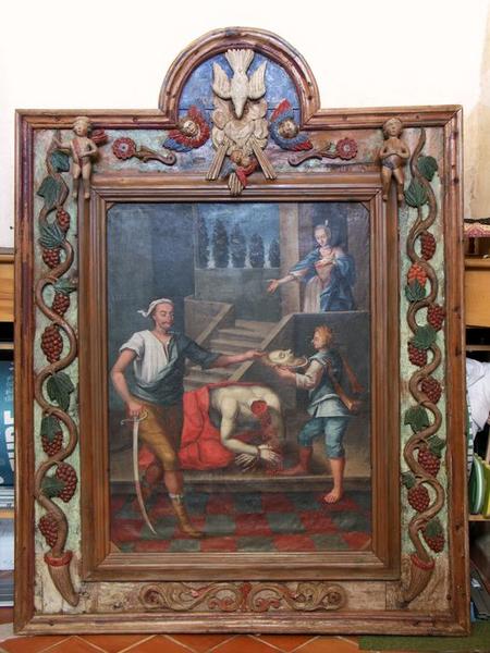 tableau et son cadre : la Décollation de saint Jean-Baptiste, vue générale - © Ministère de la Culture (France), Médiathèque du patrimoine et de la photographie, tous droits réservés