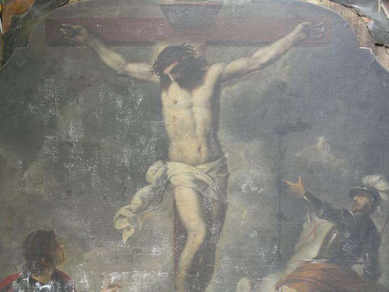 tableau : Crucifixion (La), vue partielle