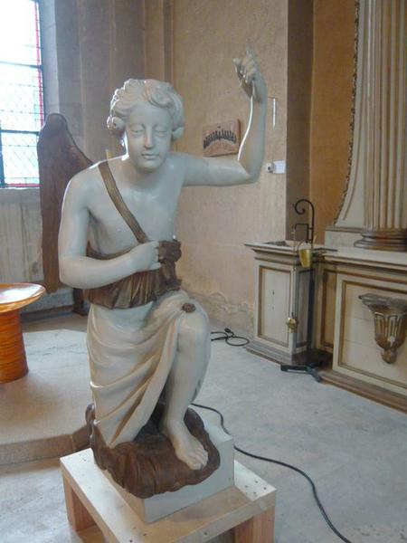 statue : ange adorateur, vue générale