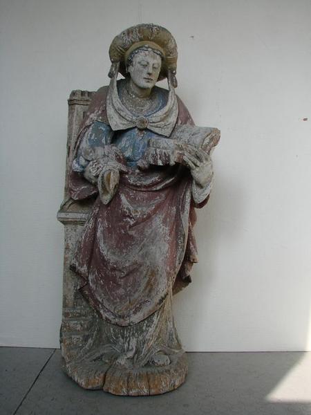 statue : sainte Barbe, vue générale