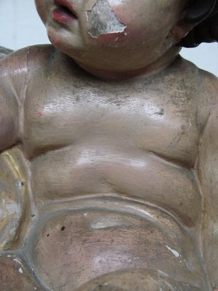statue : Vierge à l'enfant, détail