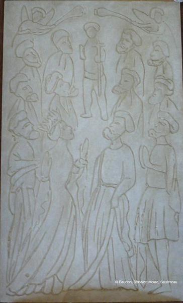 retable, bas-relief : Ascension (plaque neuve), vue générale