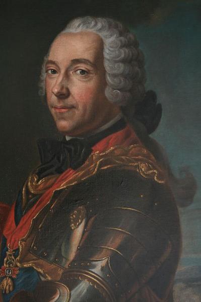 tableau : Portrait de Charles-Louis-Auguste Fouquet, maréchal-duc de Belle-Isle, vue partielle