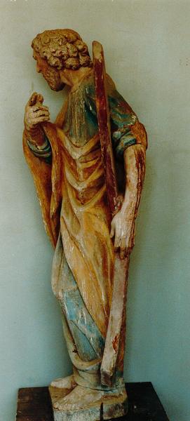 statue : apôtre, profil gauche, vue générale