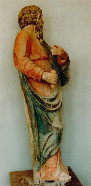 statue : apôtre, profil droit, vue générale