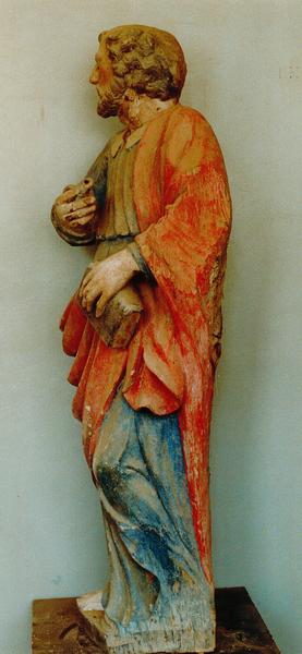 statue : apôtre, profil gauche, vue générale