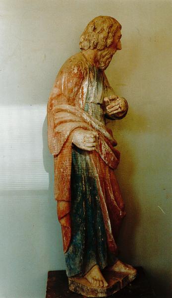 statue : apôtre, profil droit, vue générale