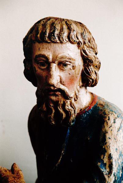 statue : apôtre, vue partielle