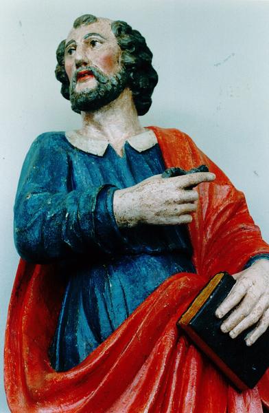 statue : apôtre, vue partielle