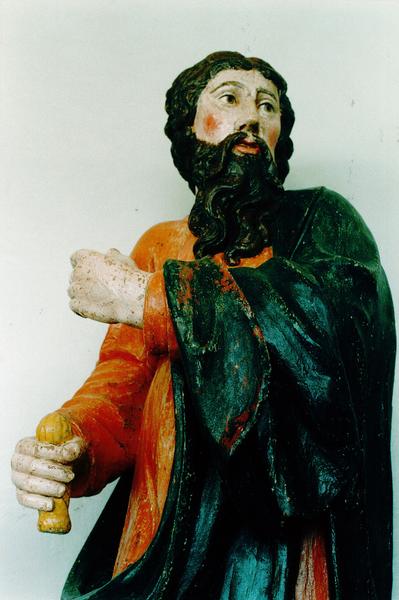 statue : apôtre, vue partielle