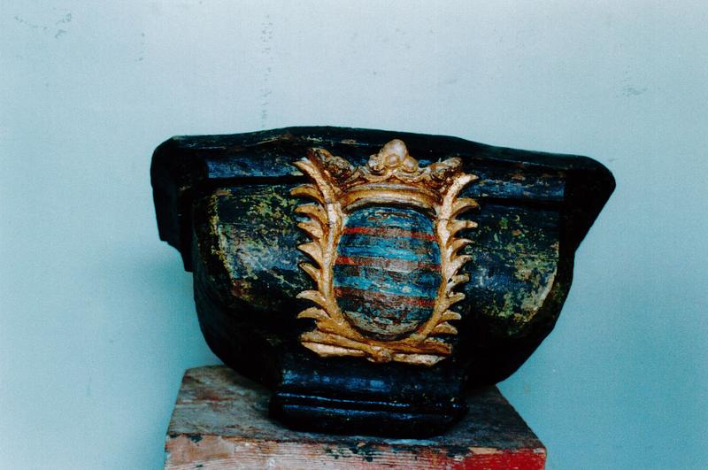 statue : Christ sauveur du monde, détail de la console
