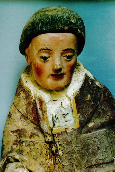 statue : saint Jude apôtre, vue partielle