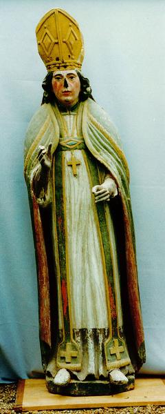 statue : saint évêque, vue générale