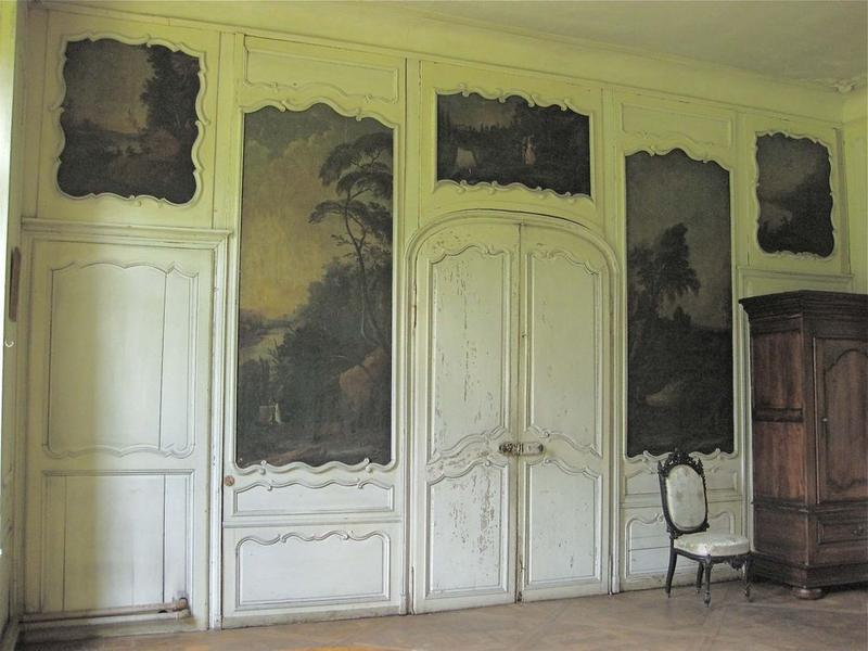 lambris de revêtement du grand salon, vue partielle