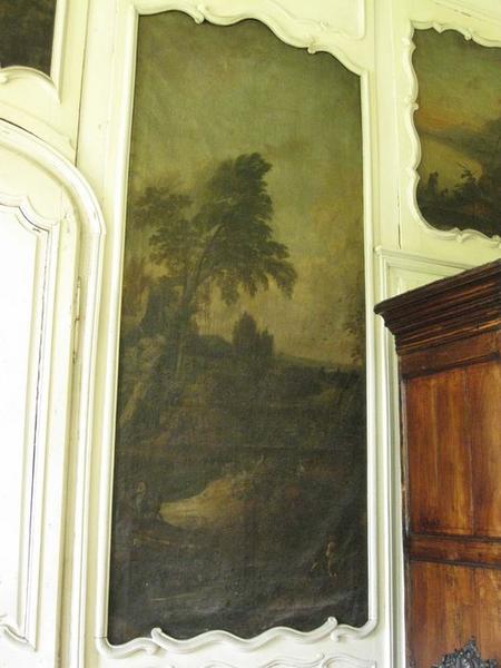 lambris de revêtement du grand salon, vue partielle