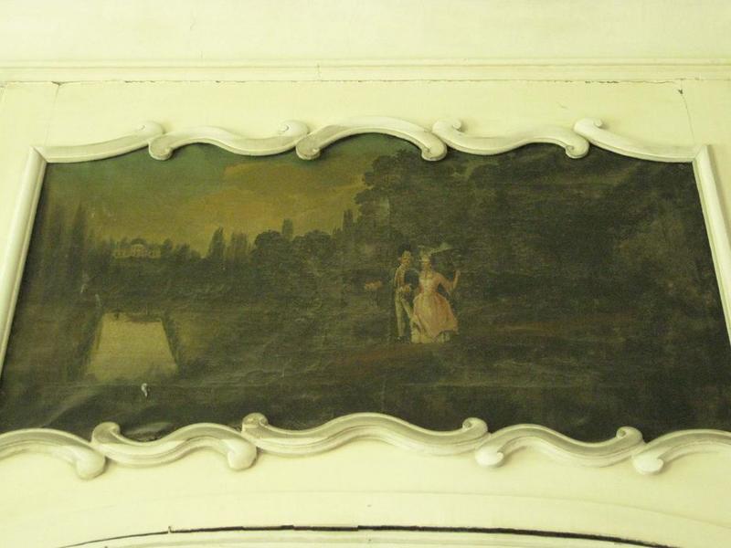 lambris de revêtement du grand salon, vue partielle