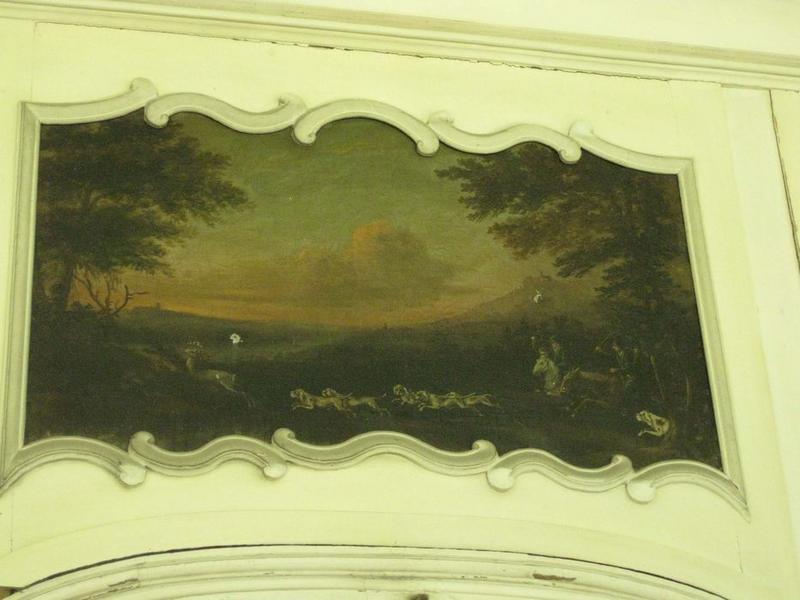 lambris de revêtement du grand salon, vue partielle