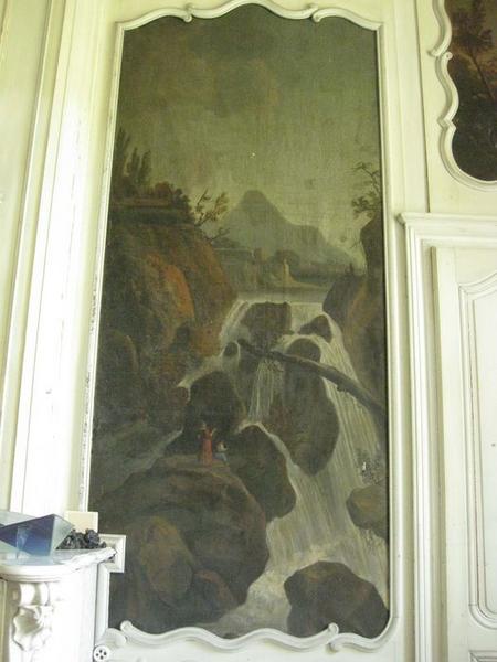 lambris de revêtement du grand salon, vue partielle