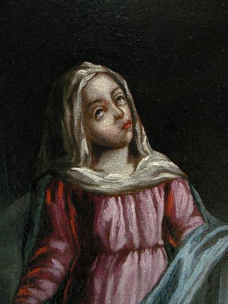 tableau : Calvaire (le), détail de la Vierge