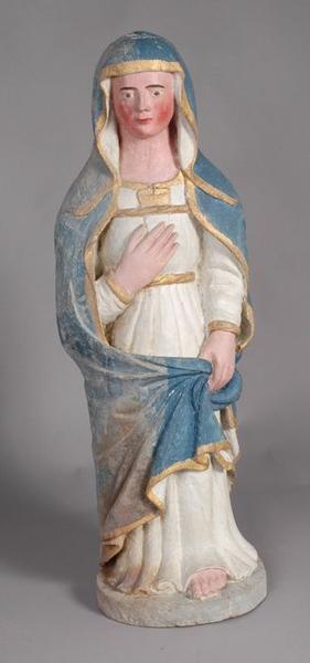 retable du maître-autel, détail d'une statuette :de la Vierge