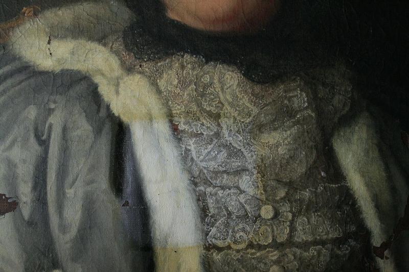 tableau : Portrait de Anne-Madeleine-Françoise d'Auxy de Monceaux, duchesse de Fleury, détail