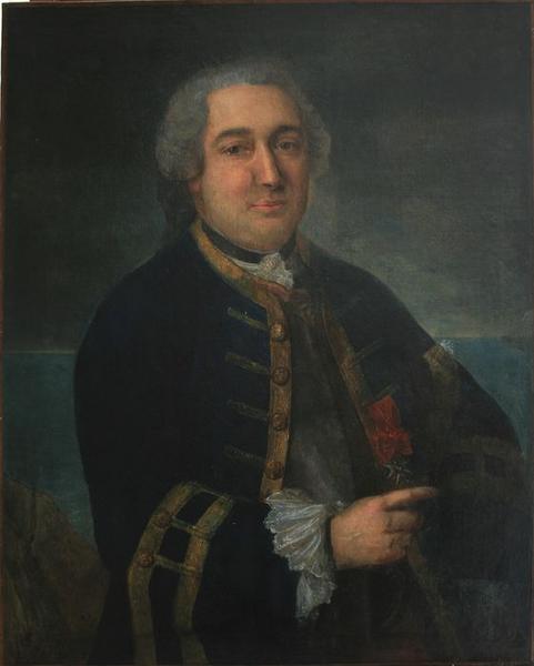 tableau : Portrait d'homme en habit bleu, vue générale