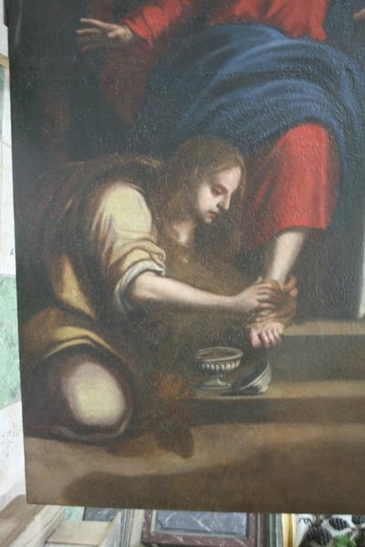 tableau : le Repas chez Simon, détail