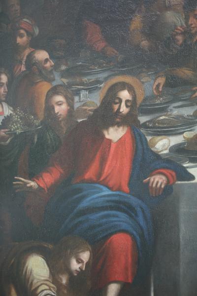 tableau : le Repas chez Simon, détail