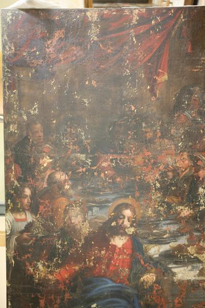 tableau : le Repas chez Simon, vue partielle