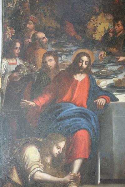 tableau : le Repas chez Simon, vue partielle